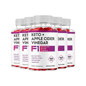 5-Pack F1 Keto ACV Gummies, Weight Loss, Fat Burner, Vegan - 300 Gummies