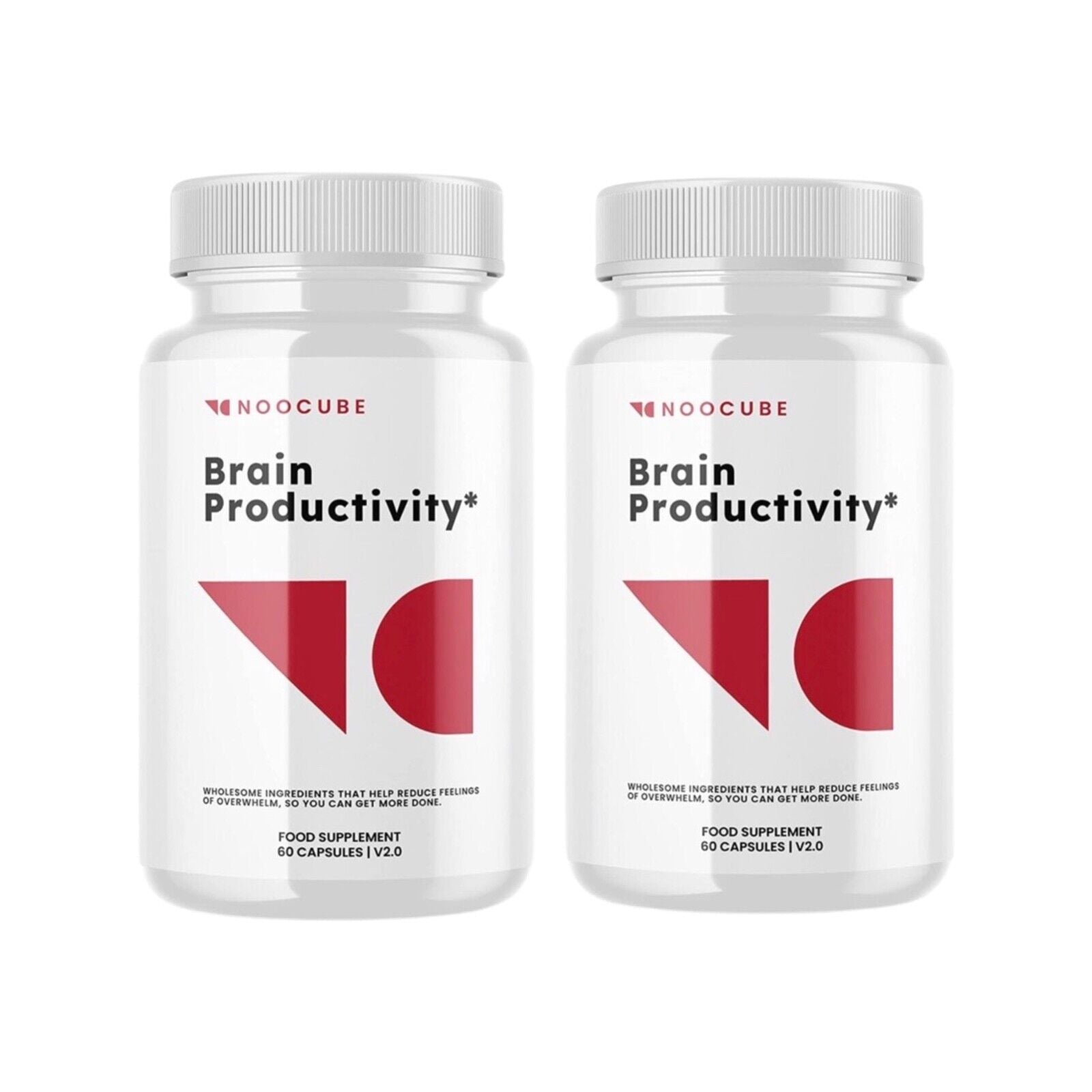 2-Pack Noocube Brain Productivity Pills, Cognitive & Memory Support-120 Capsules