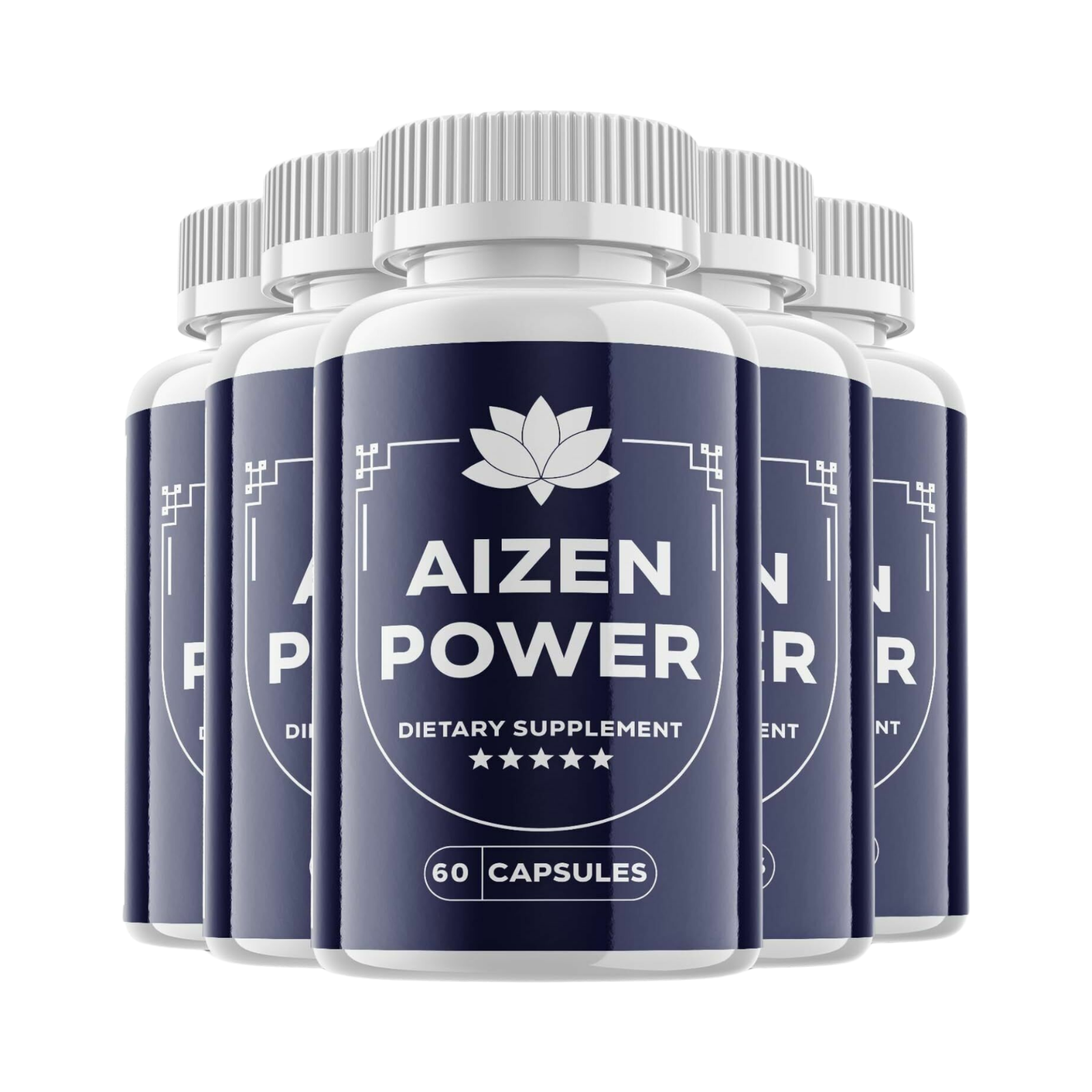 5-Pack Aizen Power Male Supplement for Drive & Energy - 300 Capsules