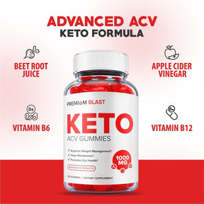 5-Pack Premium Blast Keto ACV Gummies -Vegan, Weight Loss Supplement-300 Gummies