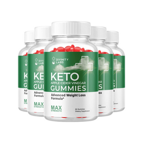 5-Pack Divinity  Labs Keto ACV Gummies, Weight Loss, Fat Burner-300 Gummies