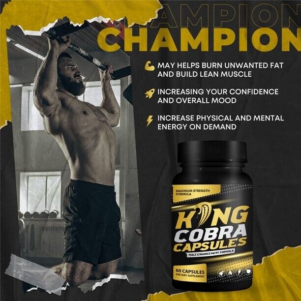 5-Pack King Cobra Capsules Extra Strength Formula Pills for Men-300 Capsules