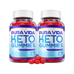 2-Pack Pure Vida Keto Gummies, Vegan, Fat Burn, Weight Loss Gummies-120 Gummies