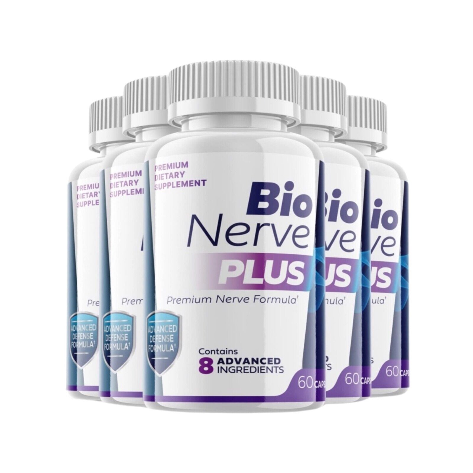 5-Pack BioNerve Plus, Premium Nerve Formula, Bio Nerve Plus (300 Capsules)