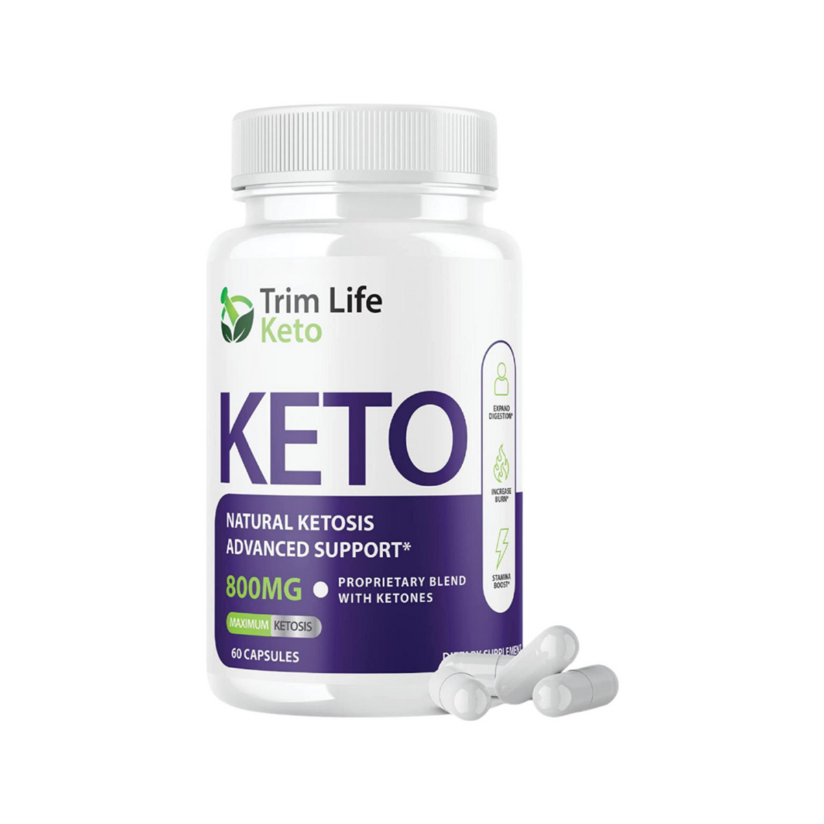 Trim Life Labs Keto Pills, Advanced Formula, Vegan, Advanced Blend-60 Caps