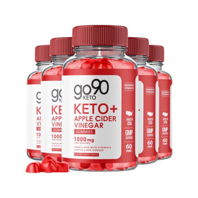 5-Pack Go90 Keto ACV Gummies - Vegan, Weight Loss Supplement - 300 Gummies