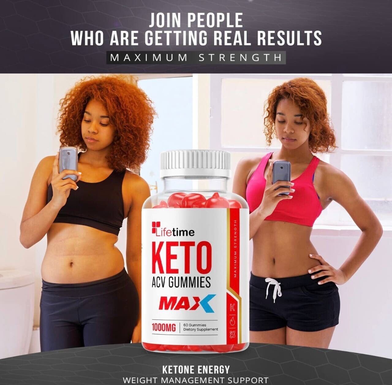 Lifetime Keto Max ACV Gummies, Weight Loss Supplement - 60 Gummies