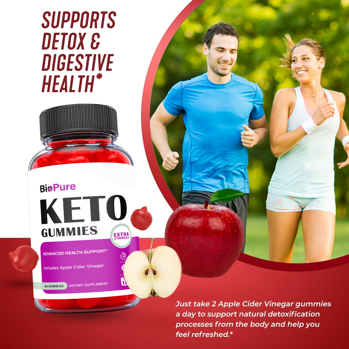 2-Pack BioPure Keto Gummies - Bio Pure Keto ACV Gummies Weight Loss-120 Gummies