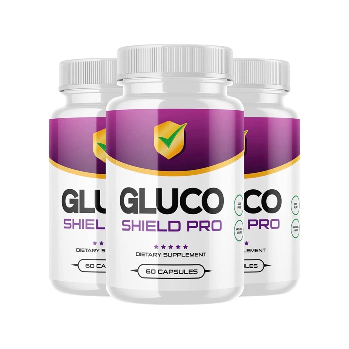 3-Pack Gluco Shield Pro Supplement Supports Blood Sugar, Glucose, Metabolism-180