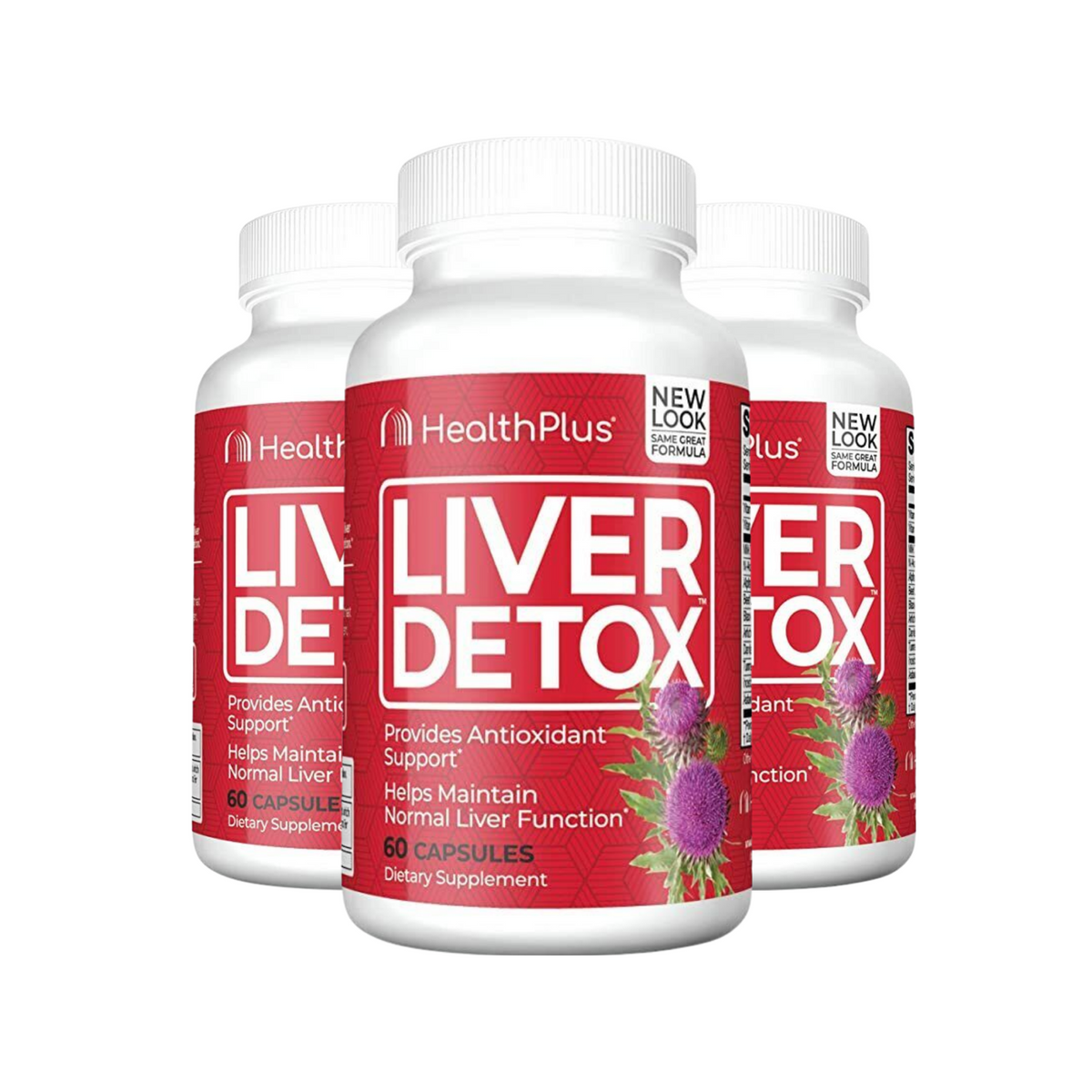 3-Pack Health Plus Liver Detox Cleanse Supports Antioxidant Support-180 Capsules