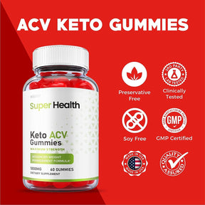 2-Pack Super Health Keto Gummies - Super Health Keto ACV Gummies -120 Gummies