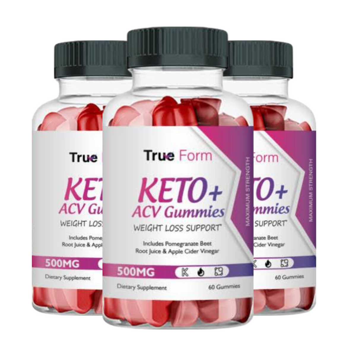 3-Pack True Form Keto ACV - True Form Keto Gummies Weight Loss - 180 Gummies