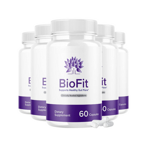 5-Pack BioFit Probiotic Capsules, Supports Healthy Gut Health Supplement-300 Cap