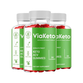 3-Pack Via Keto Gummies Viaketo, Vegan, Apple Cider Vinegar Gummies(180 Gummies)