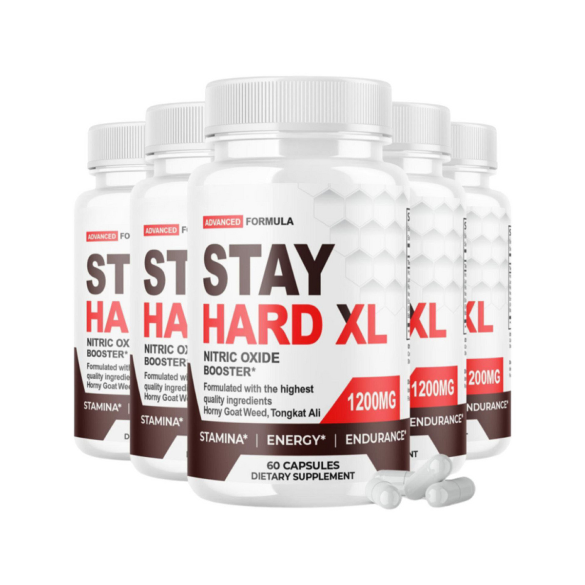 5-Pack StayHard XL Maximum Strength Stay Hard Supplement 300 Capsules