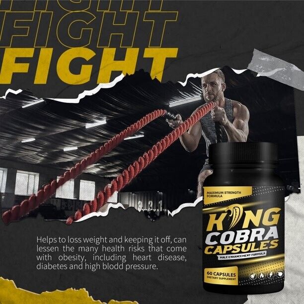 5-Pack King Cobra Capsules Extra Strength Formula Pills for Men-300 Capsules