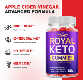 Royal Keto Gummies - Advanced Weight Loss, Vegan, Non GMO (60 Gummies)