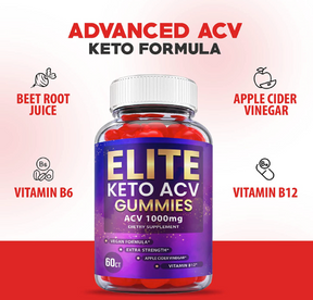 3-Pack Elite Keto ACV Gummies, Vegan, Advanced Weight Loss (180 Gummies)