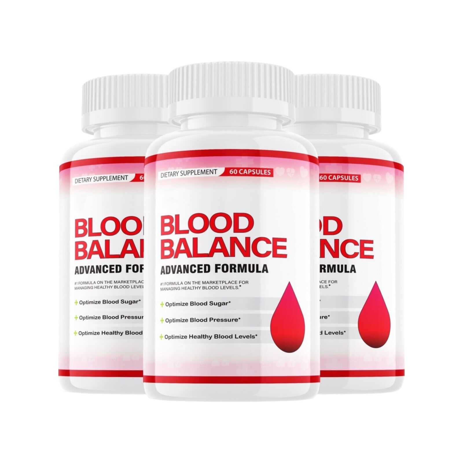 3-Pack Blood Balance Advanced Formula Blood Sugar Supplement - 180 Capsules