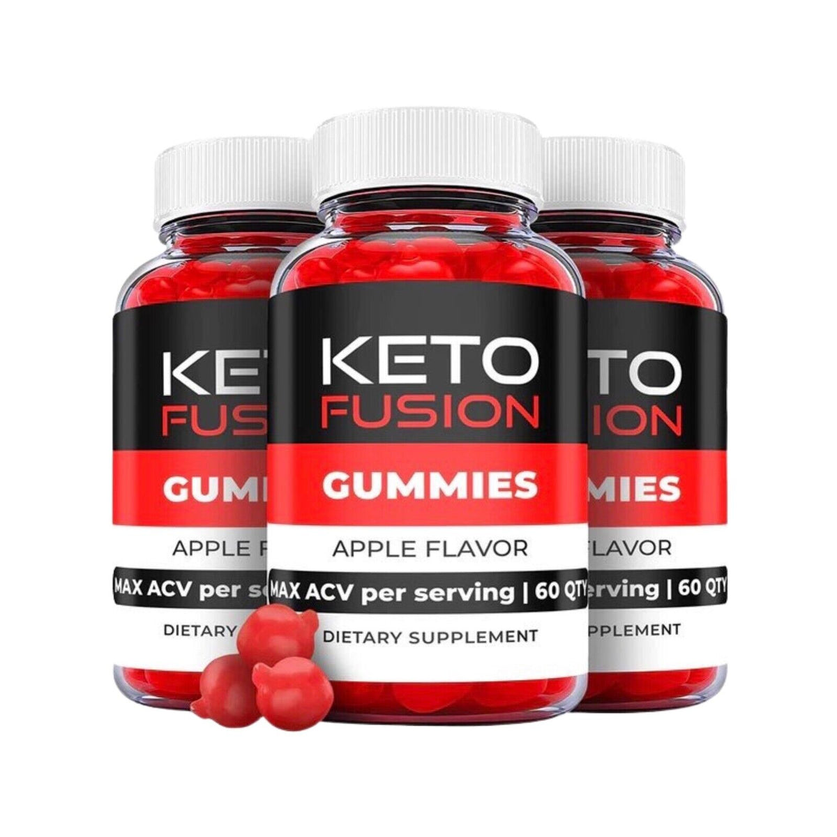 3-Pack Keto Fusion Gummies, Weight Loss, Fuzion Keto ACV Gummies (180 Gummies)