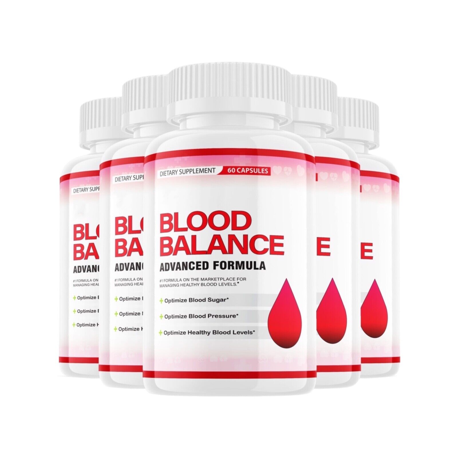 5-Pack Blood Balance Advanced Formula Blood Sugar Supplement - 300 Capsules