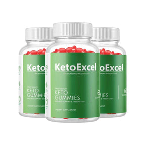 3-Pack Keto Excel ACV Gummies, Vegan, Fat Burner, Weight Loss - 180 Gummies