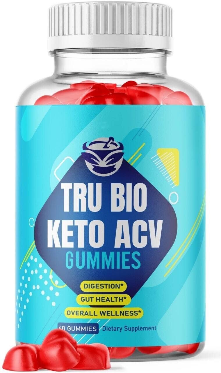 Tru Bio Keto ACV Gummies, Apple Cider Vinegar Gummies (60 Gummies)