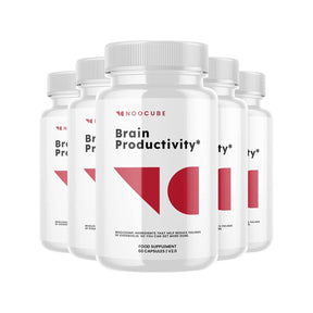 5-Pack Noocube Brain Productivity Pills, Cognitive & Memory Support-300 Capsules