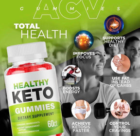 5-Pack Healthy Keto ACV Gummies - Vegan, Weight Loss Supplement (300 Gummies)