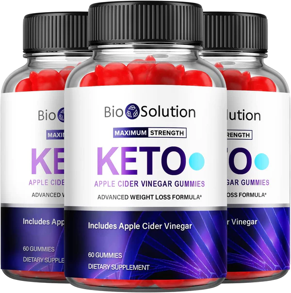 3-Pack Biosolution Keto ACV Gummies - Vegan, Weight Loss Supplement(180 Gummies)