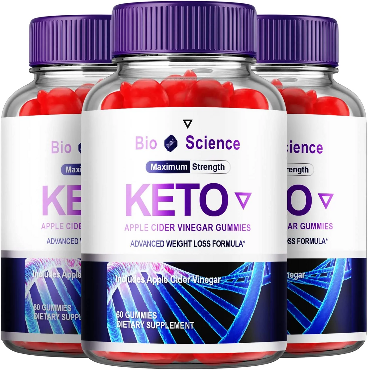 3-Pack Bioscience Keto Gummies, Bio Science, Advanced Weight Loss (180 Gummies)