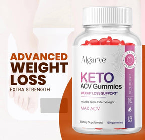 5-Pack Algarve Keto ACV Gummies - Advanced Weight Loss, Vegan (300 Gummies)