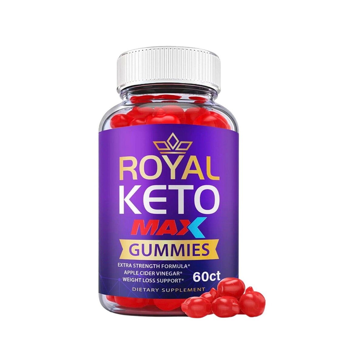 Royal Keto Max Gummies, Extra Strength Formula ACV Gummies (60 Gummies)