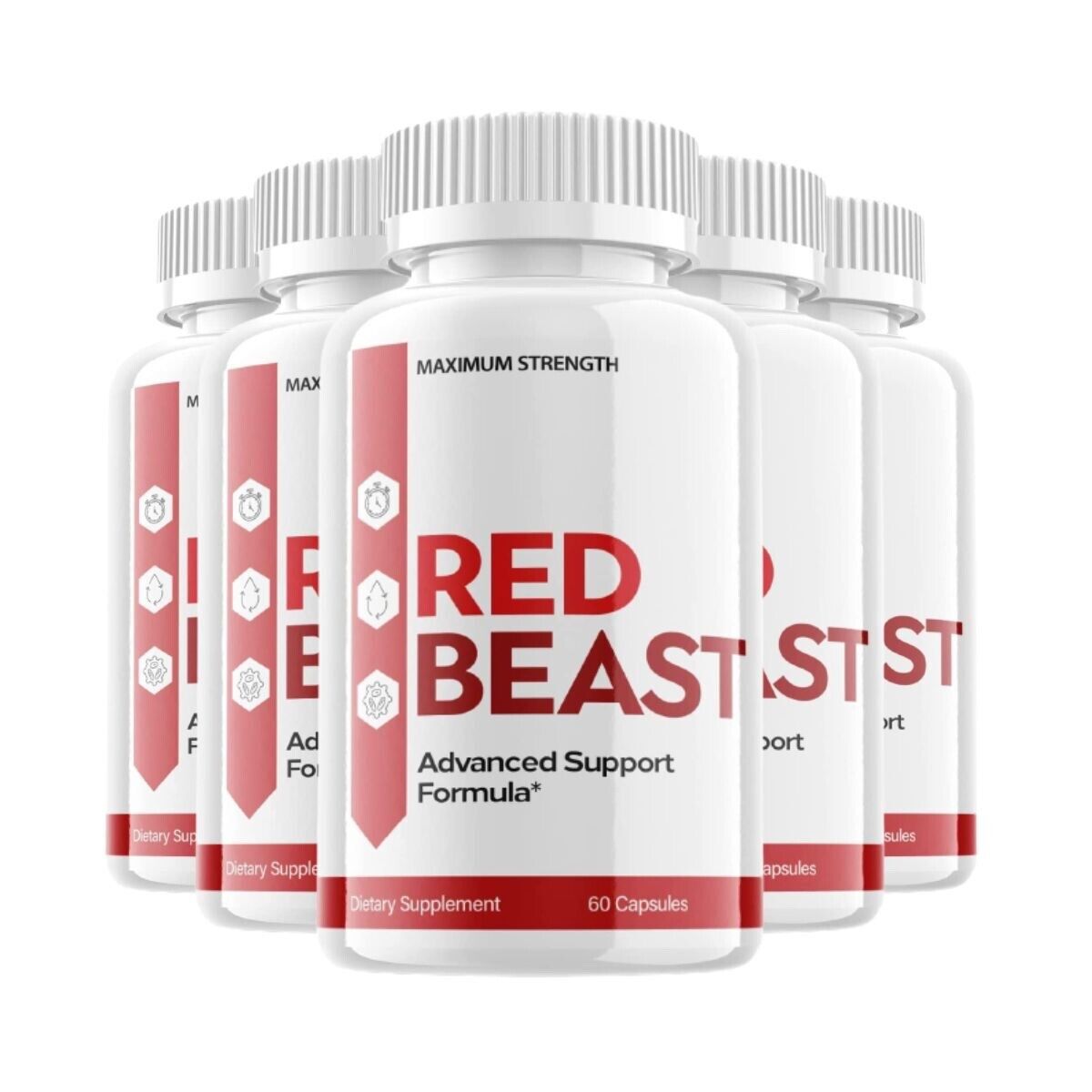 5-Pack Red Beast Pills Red Beast Flow Support Supplement (300 Capsules)