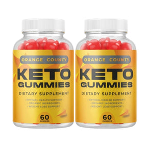 2-Pack Orange County Keto ACV Gummies, Fat Burn, Weight Loss Gummies-120 Gummies