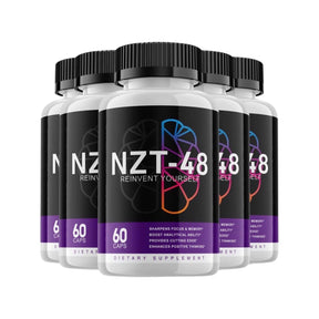 5-Pack NZT-48 Brain Booster, Focus, Memory, Function, Clarity- 300 Capsules