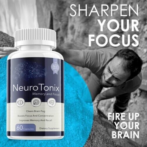 5-Pack NeuroTonix Brain Booster, Focus, Neuro Tonix, Memory,Clarity-300 Capsules