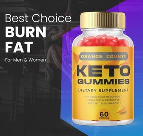 2-Pack Orange County Keto ACV Gummies, Fat Burn, Weight Loss Gummies-120 Gummies