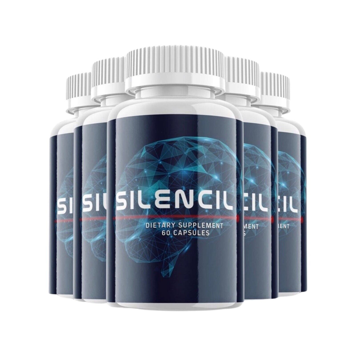 5-Pack Silencil Advanced Supplement Tinnitus, Support Ear Health- 300 Capsules