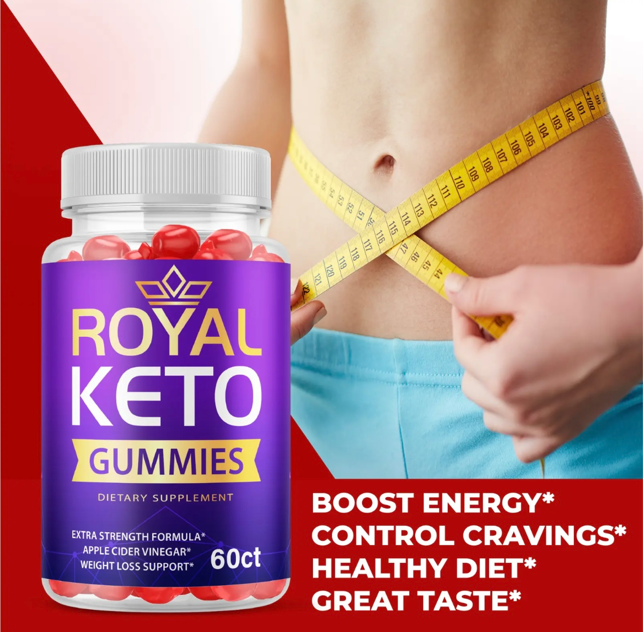 Royal Keto Gummies - Advanced Weight Loss, Vegan, Non GMO (60 Gummies)