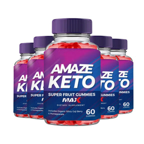 5-Pack Amaze Keto Max Gummies - Vegan, Weight Loss Supplement - 300 Gummies