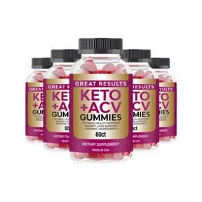 5-Pack Great Results Keto ACV Gummies, Vegan, Advanced Weight Loss (300 Gummies)